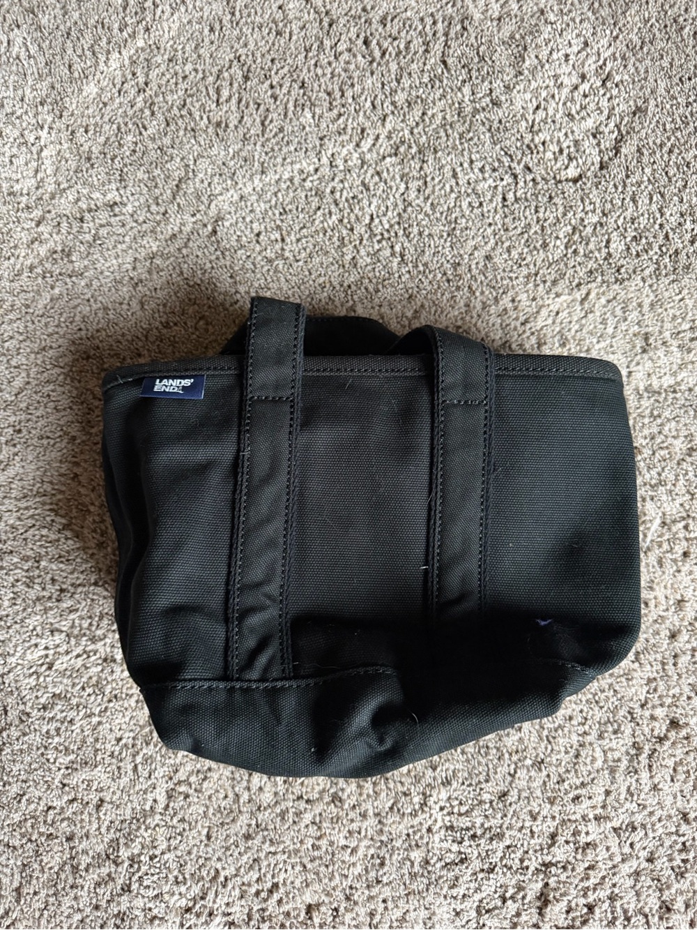 Lands End Mini Zippered Tote Bag